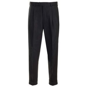 Pt Torino Men Wool And Cashmere Flannel Trousers